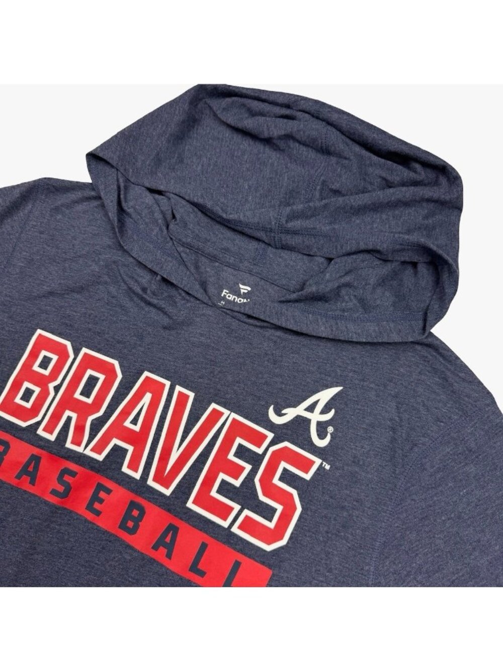 NEW Atlanta Braves x Fanatics Short Sleeve Hoodie Gray • Medium